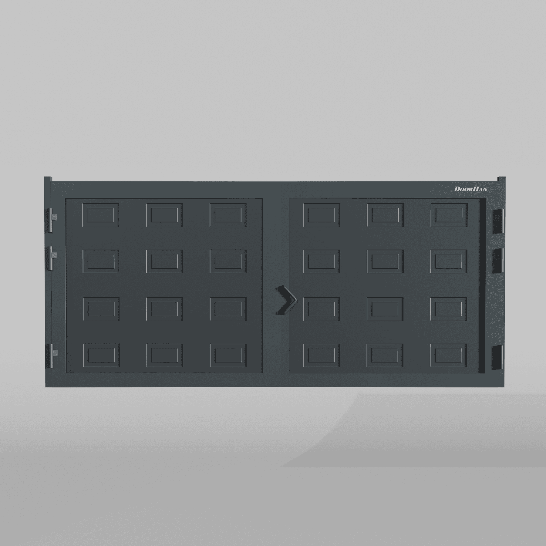Распашные ворота DoorHan 4800х1700 цвета RAL 7016 (антрацит) с дизайном «филенка» без автоматики — фото 3